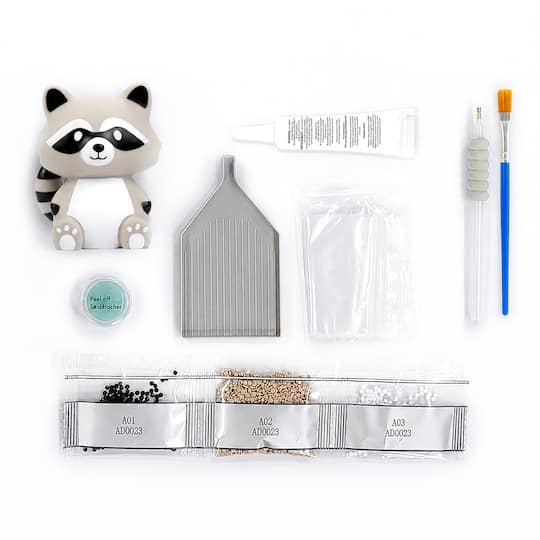 3.25" Raccoon Mystery 3D Diamond Art Kit by Make Market®